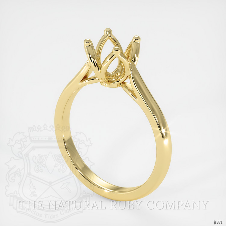 18K Yellow Gold Floral Ring Setting