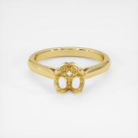 18K Yellow Gold Floral Ring Setting Image