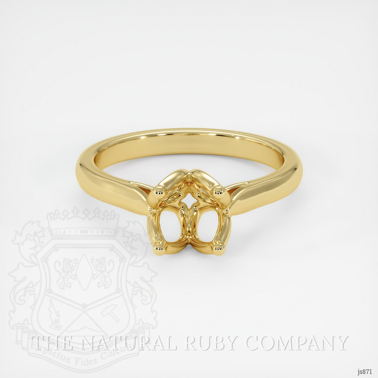 18K Yellow Gold Floral Ring Setting