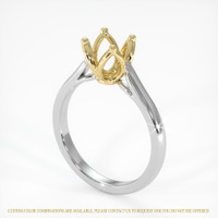 14K Yellow & White Floral Ring Setting Video