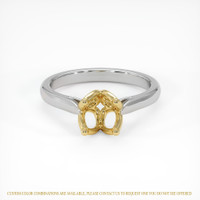 14K Yellow & White Floral Ring Setting Image