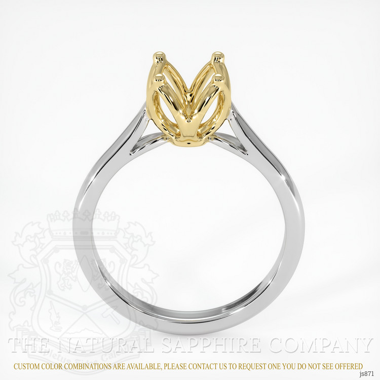 14K Yellow & White Floral Ring Setting