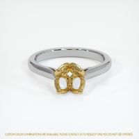 18K Yellow & White Floral Ring Setting Image