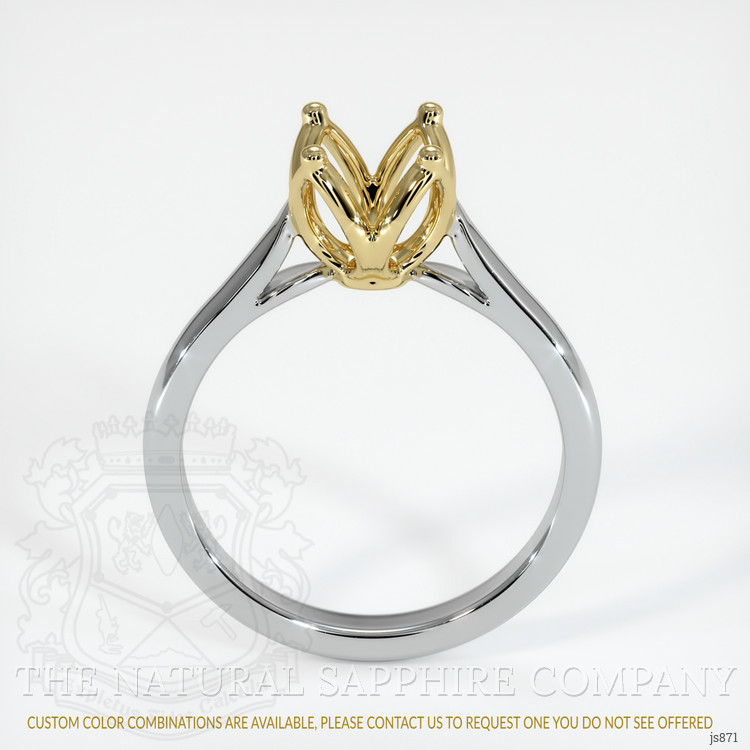 18K Yellow & White Floral Ring Setting