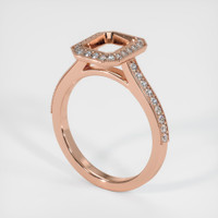 14K Rose Gold Pave Ring Setting Video