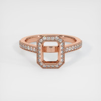 14K Rose Gold Pave Ring Setting Image