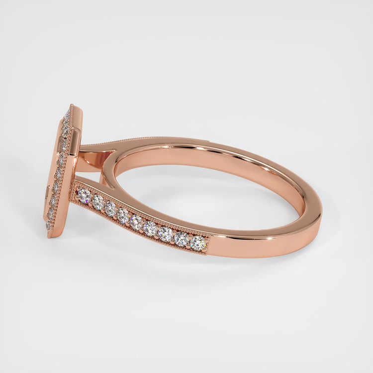14K Rose Gold Pave Ring Setting