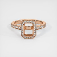 18K Rose Gold Pave Ring Setting Image