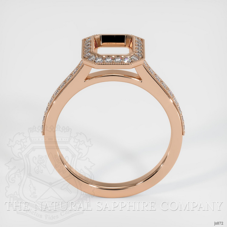 18K Rose Gold Pave Ring Setting