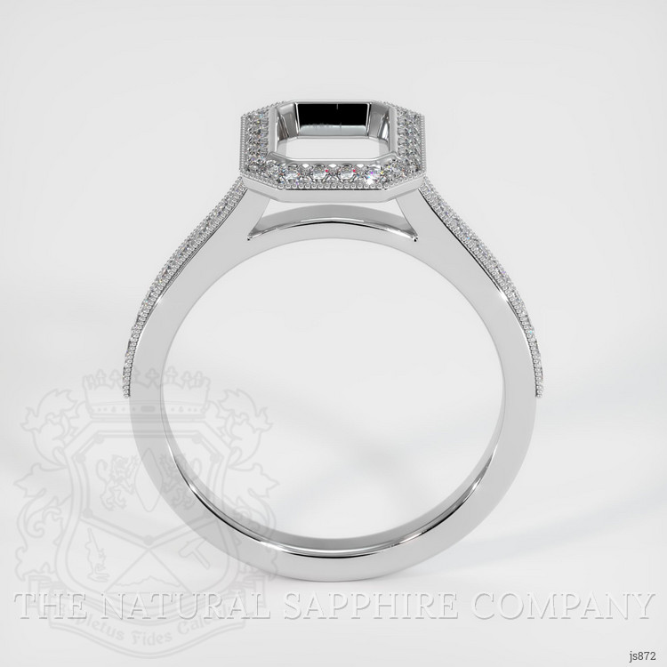 10K White Gold Pave Ring Setting
