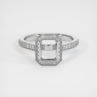 14K White Gold Pave Ring Setting Image