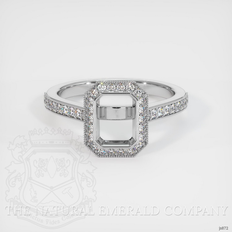 18K White Gold Pave Ring Setting