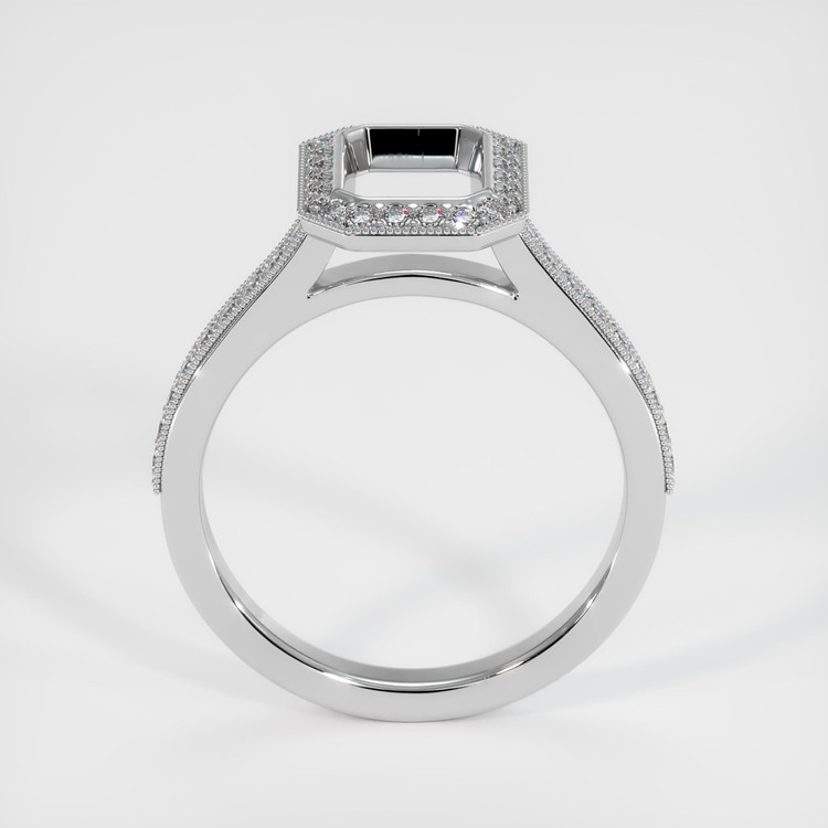 18K White Gold Pave Ring Setting