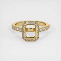 14K Yellow Gold Pave Ring Setting Image