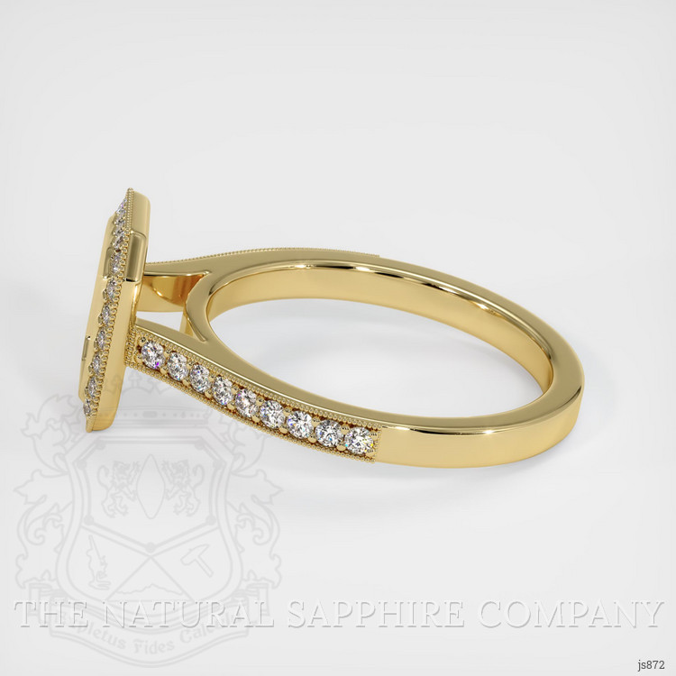 14K Yellow Gold Pave Ring Setting