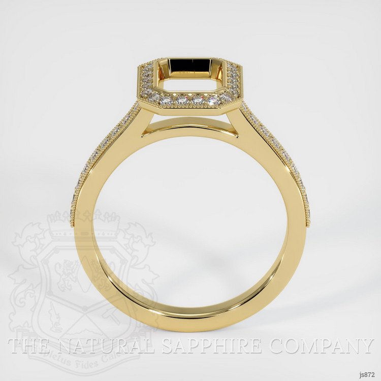 14K Yellow Gold Pave Ring Setting