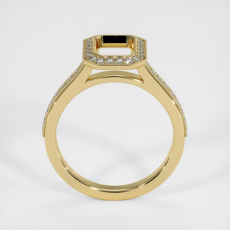 14K Yellow Gold Pave Ring Setting