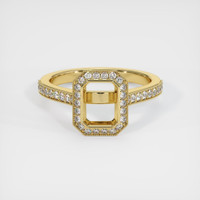 18K Yellow Gold Pave Ring Setting Image