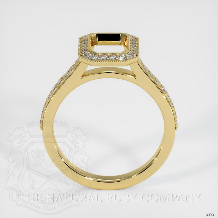 18K Yellow Gold Pave Ring Setting
