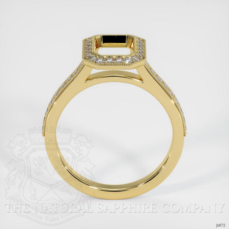18K Yellow Gold Pave Ring Setting