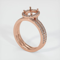 14K Rose Gold Pave Ring Setting Video