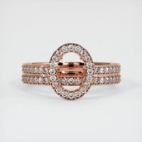 14K Rose Gold Pave Ring Setting Image
