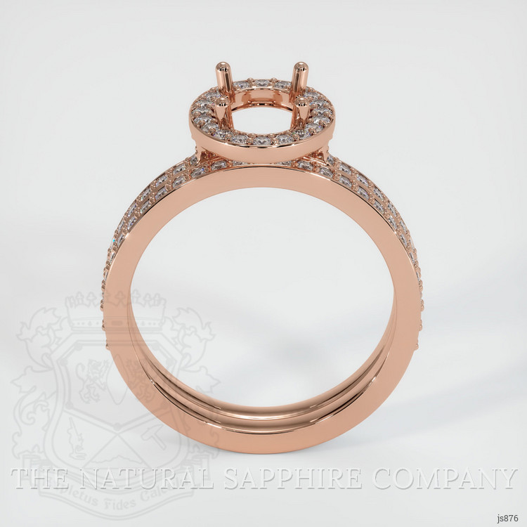 14K Rose Gold Pave Ring Setting