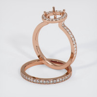 14K Rose Gold Pave Ring Setting Image