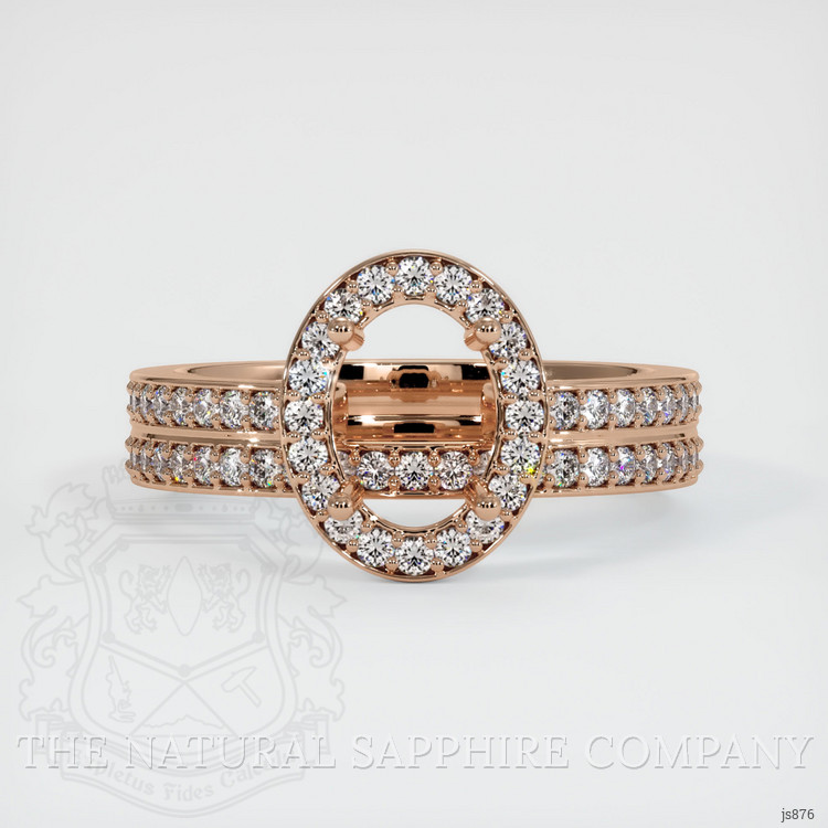 18K Rose Gold Pave Ring Setting