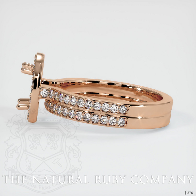 18K Rose Gold Pave Ring Setting