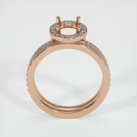 18K Rose Gold Pave Ring Setting Image