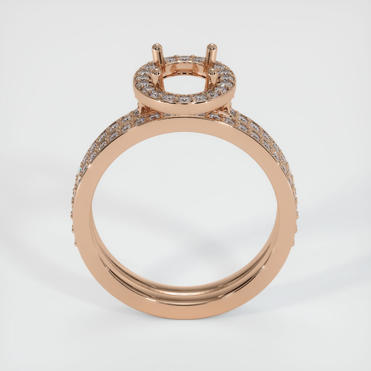 18K Rose Gold Pave Ring Setting