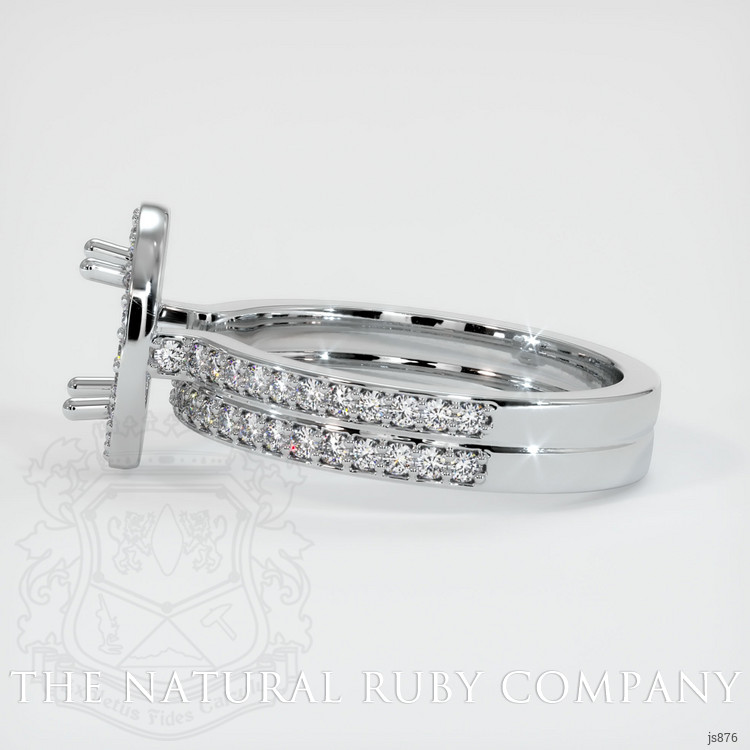 14K White Gold Pave Ring Setting
