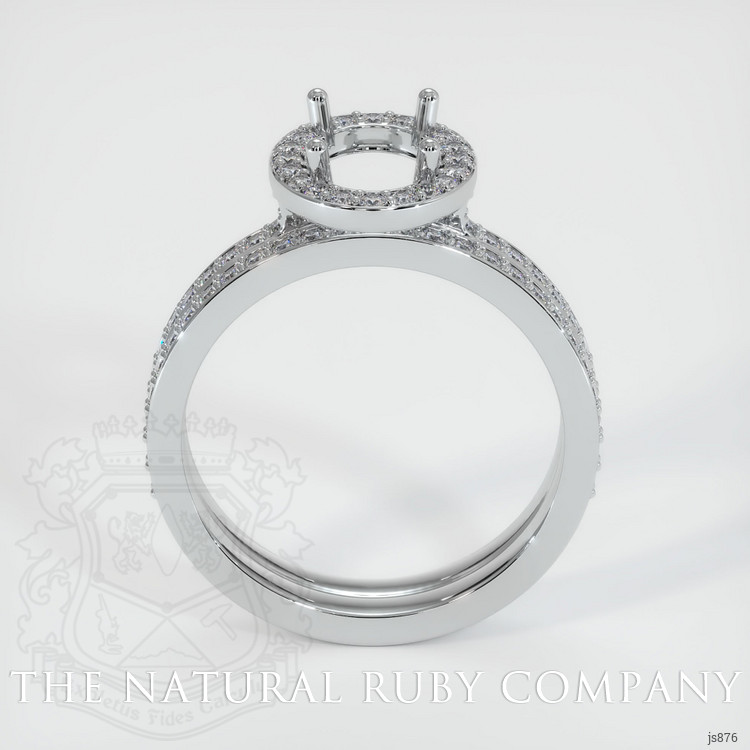 14K White Gold Pave Ring Setting