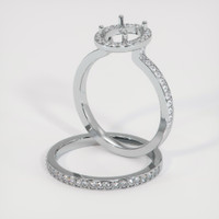 14K White Gold Pave Ring Setting Image