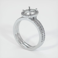 18K White Gold Pave Ring Setting Video