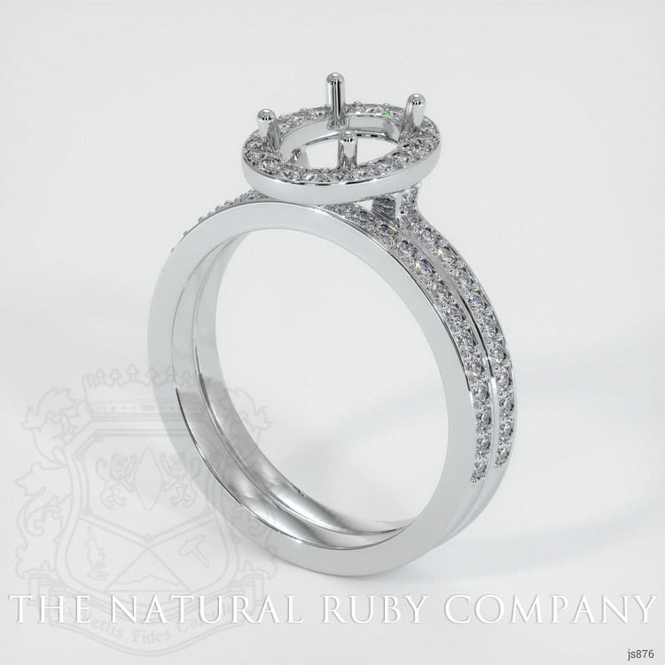 18K White Gold Pave Ring Setting
