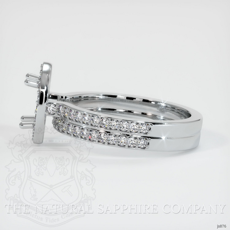 18K White Gold Pave Ring Setting
