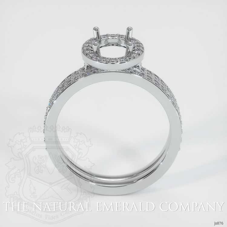 18K White Gold Pave Ring Setting
