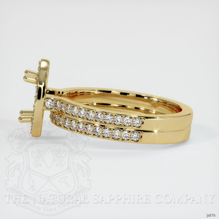 10K Yellow Gold Pave Ring Setting