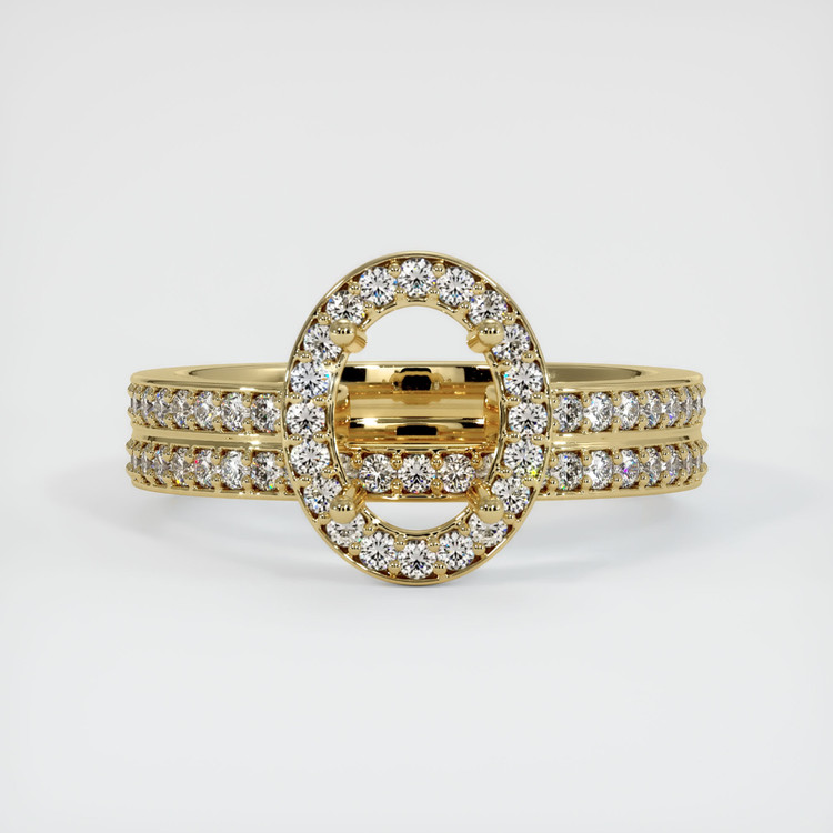 14K Yellow Gold Pave Ring Setting