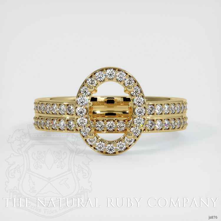 14K Yellow Gold Pave Ring Setting