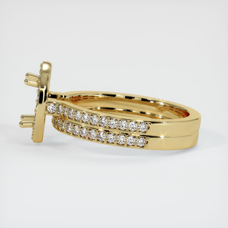 14K Yellow Gold Pave Ring Setting