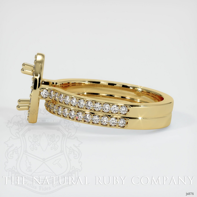 14K Yellow Gold Pave Ring Setting