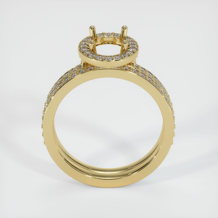 14K Yellow Gold Pave Ring Setting
