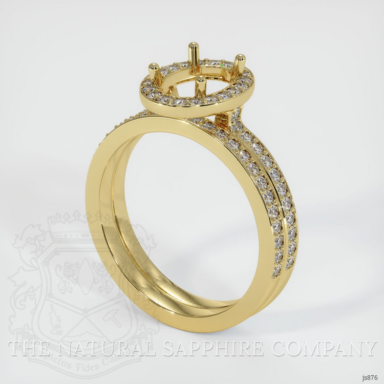 18K Yellow Gold Pave Ring Setting