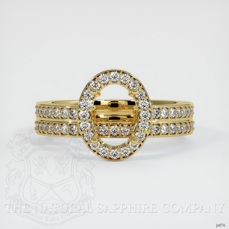 18K Yellow Gold Pave Ring Setting