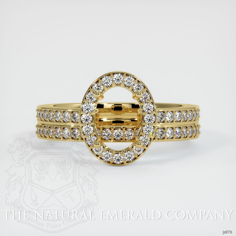 18K Yellow Gold Pave Ring Setting
