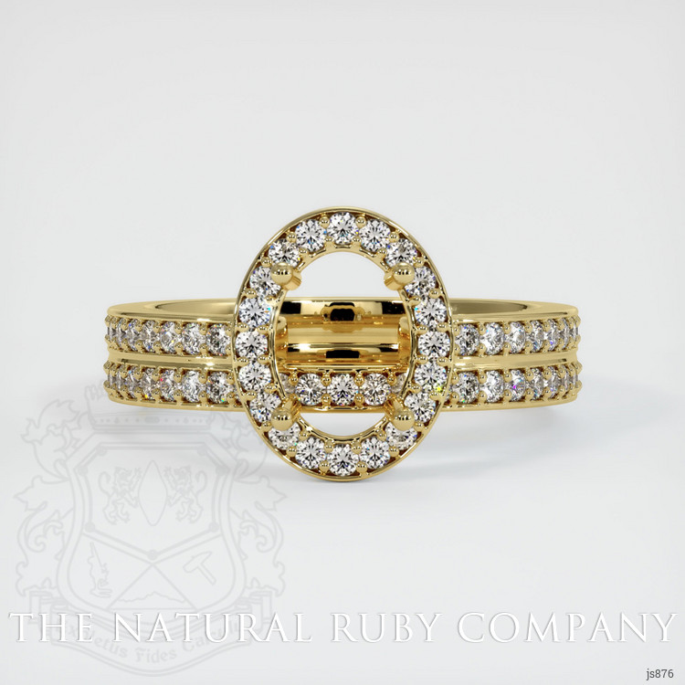 18K Yellow Gold Pave Ring Setting