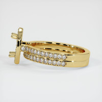 18K Yellow Gold Pave Ring Setting Image